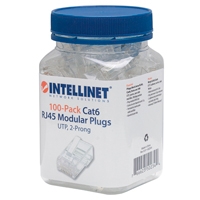 [502344] Intellinet Plugs Modulares RJ-45, RJ45 Cat6, Bote con 100 Piezas CN-1288 SKU: 502344