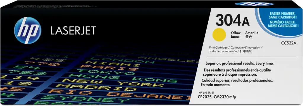 CC532A Amarillo Original Toner 304A HP Color LaserJet CP2020, CP2025DN, CM2320NF, CM2320XI 2,800 Páginas SKU: CC532A