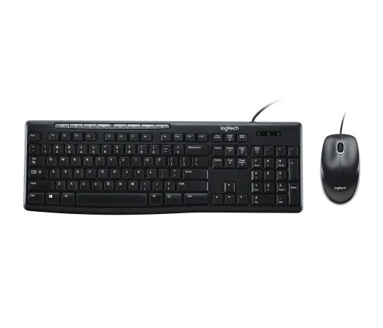 Kit de Teclado y Mouse Logitech MK200, USB, Negro (Español) SKU: 920-002716
