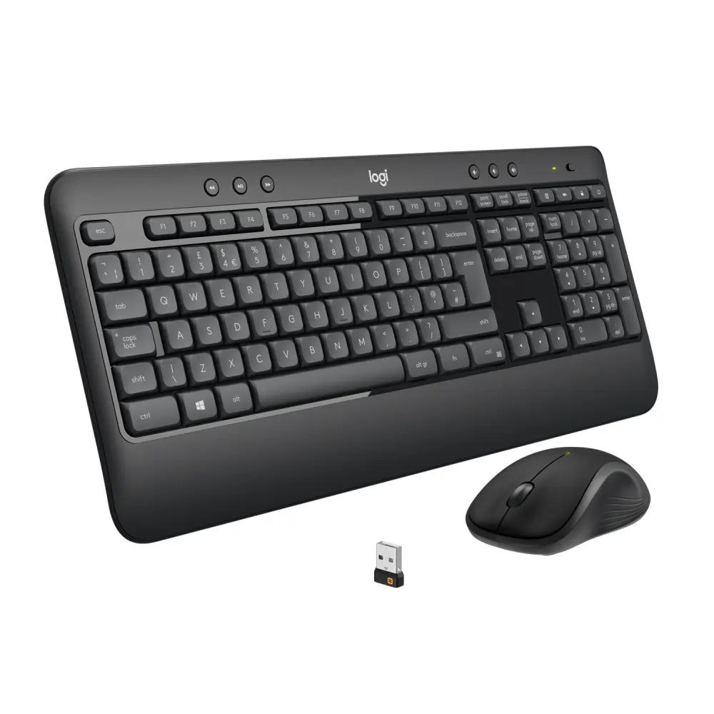 Kit de Teclado y Mouse Logitech MK540 Advance, Inalámbrico, USB, Negro/Blanco (Español) SKU: 920-008673
