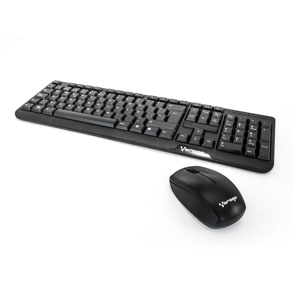 Kit de Teclado y Mouse Vorago KM-302, Inalámbrico, USB, Negro (Español) AC-395896 SKU: KM-302