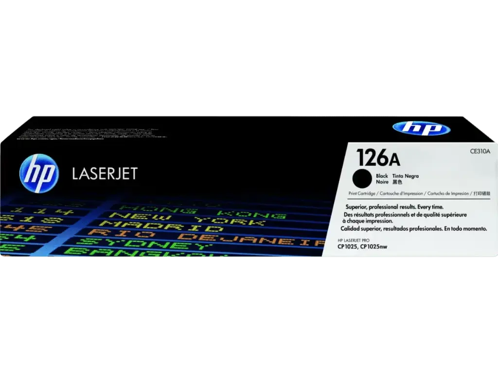 CE310A Negro Original Toner 126A HP LaserJet Pro CP1025, CP1025NW, M175nw 1,200 Páginas SKU: CE310A