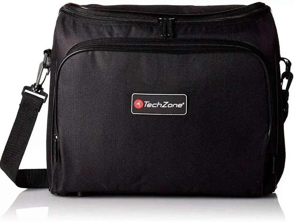 TechZone Maletín de Nílon TZ16BCP33 para Video Proyectores, Negro Capacidad de Carga para Proyectores de Hasta 29cm× 10.5cm× 27cm ACCTCH5530SKU: TZ16BCP33
