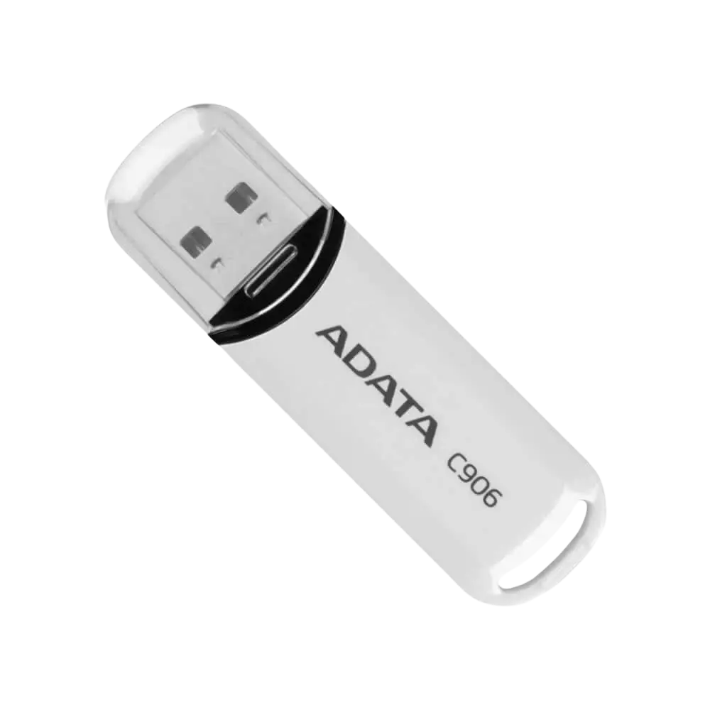 Memoria USB Adata C906, 32GB, USB 2.0, Blanco RAM-2009 SKU: AC906-32G-RWH