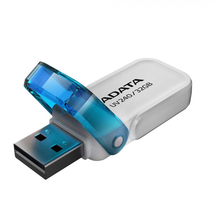 [AUV240-32G-RWH] Memoria USB Adata UV240, 32GB, USB 2.0, Blanco, RAM-3171 SKU: AUV240-32G-RWH