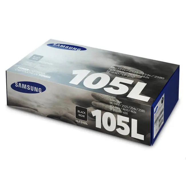 MLT-D105L Original Toner Samsung Alto Rendimiento ML-1910, 1915, 2525, 2540, 2540R, 2580N SCX-4600, SCX-4623F, SF-650 2,500 Páginas SKU: MLT-D105L/SU771A