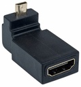 Manhattan Adaptador HDMI A Hembra - micro HDMI Macho, Ángulo de 90° Hacia Arriba SKU: 353441