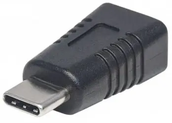Manhattan Adaptador Micro USB B - USB C, Negro SKU: 354660