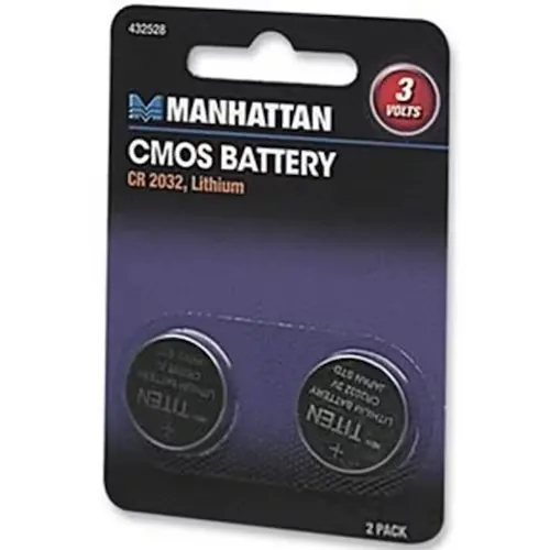 [432528] Manhattan Batería CMOS CR2032, CR-2032, 3V, 2 Piezas SKU: 432528