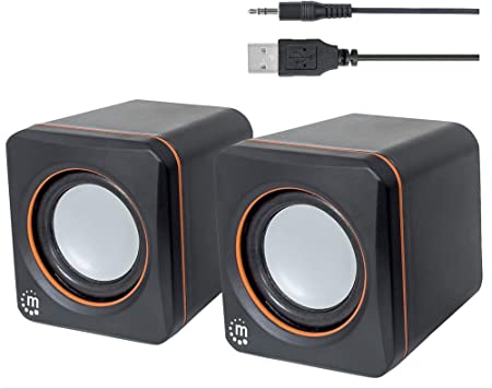 [161435] Manhattan Bocinas para Computadora Serie 2600 USB Cubo, Alámbrico, 3W RMS, Negro SKU: 161435