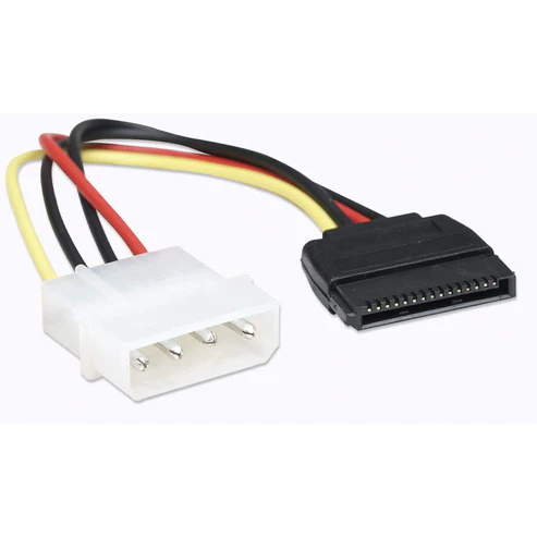 [342766] Manhattan Cable 4-pin Molex Macho - 15-pin SATA Macho, 16cm, CABITL100 SKU: 342766
