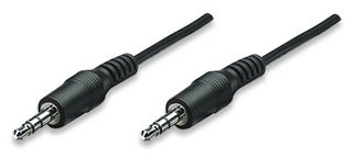 Manhattan Cable Audio Estéreo, 3.5mm - 3.5mm, 1.8 Metros, Negro SKU: 334594