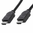 Manhattan Cable HDMI de Alta Velocidad, HDMI Macho - HDMI Macho, 1080p, 3D, 10 Metros, Negro, CABITL115 SKU: 322539