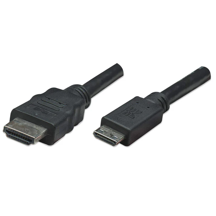 Manhattan Cable HDMI de Alta Velocidad, mini HDMI Macho - HDMI Macho, 4K, 1.8 Metros, Negro CB-261 SKU: 304955
