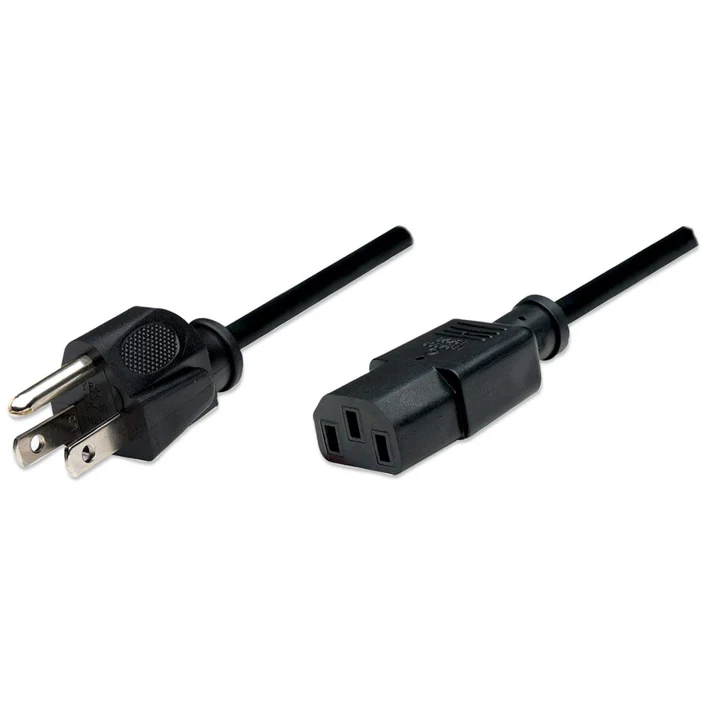[300179] Manhattan Cable IEC 60320 C13 Macho - NEMA 5-15 Macho, 1.8 Metros, Negro Cable de Poder CB-224 SKU: 300179
