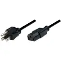 Manhattan Cable IEC 60320 C13 Macho - NEMA 5-15 Macho, 1.8 Metros, Negro Cable de Poder CB-224 SKU: 300179