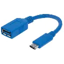 Manhattan Cable USB 3.1 C Macho - USB 3.0 A Hembra, 15cm, 3A, Azul CB-977 OTG SKU: 353540 TIPO C