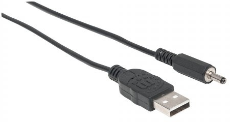 [354196] Manhattan Cable USB A Macho - Barrel Tipo H Macho, 1 Metro, Negro SKU: 354196