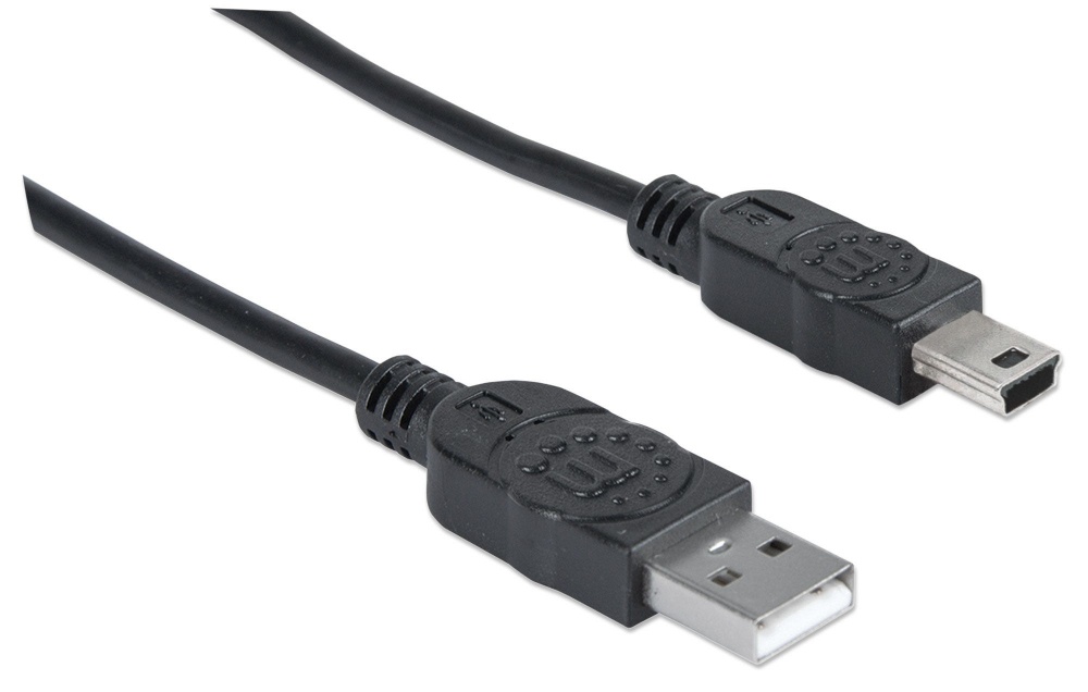 Manhattan Cable USB A Macho - USB Mini B Macho, 1.8 Metros, Negro CB-386 SKU: 333375