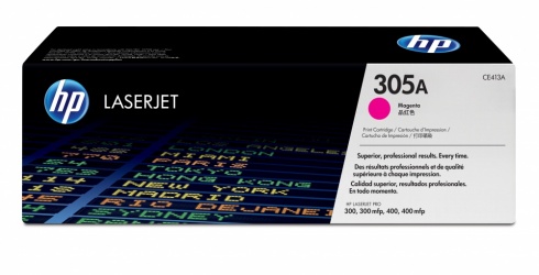 CE413A Magenta Original Toner 305A HP Color LaserJet Pro 300, 300MFP, 400, 400MFP 2,600 Páginas SKU: CE413A
