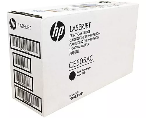 CE505AC Original Toner HP LaserJet P2035 and P2055 Printer series 05A 2,300 Páginas SKU: CE505AC