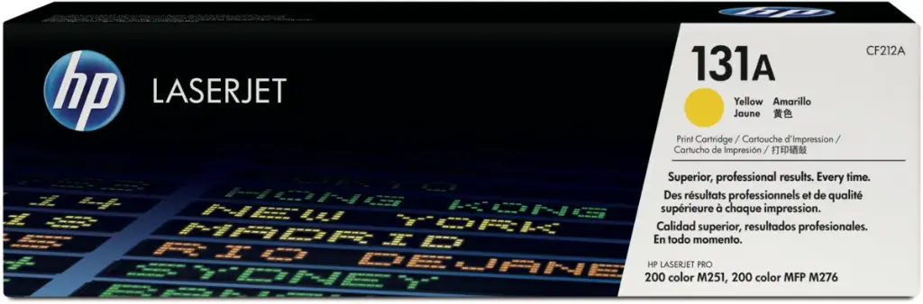 [CF212A] CF212A Amarillo Original Toner 131A HP Color LaserJet Pro 200 Color M251, MFP M276 1,800 Páginas SKU: CF212A