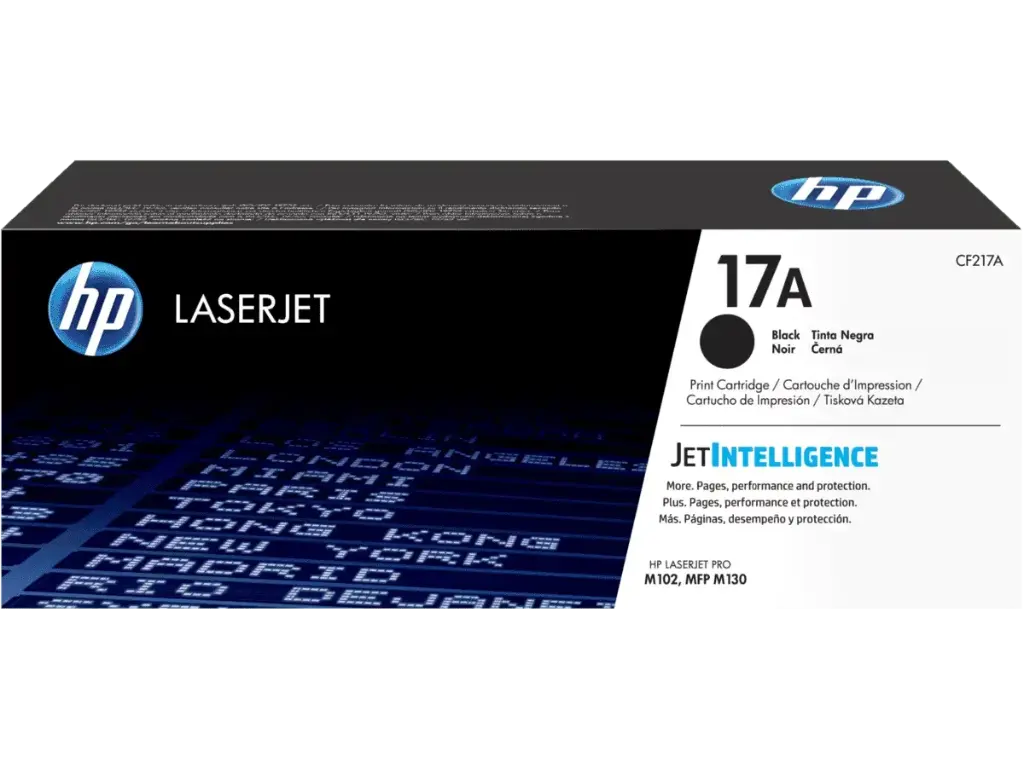 CF217A Original Toner 17A HP LaserJet Pro M102A, MFP M130A, M130FN, M130FW, M130NW 1,600 Páginas SKU: CF217A