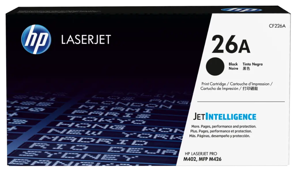 [CF226A] CF226A Original Toner 26A HP LaserJet Pro M402DN, M402N, MFP M426D, M426FDN 3,100 Páginas SKU: CF226A
