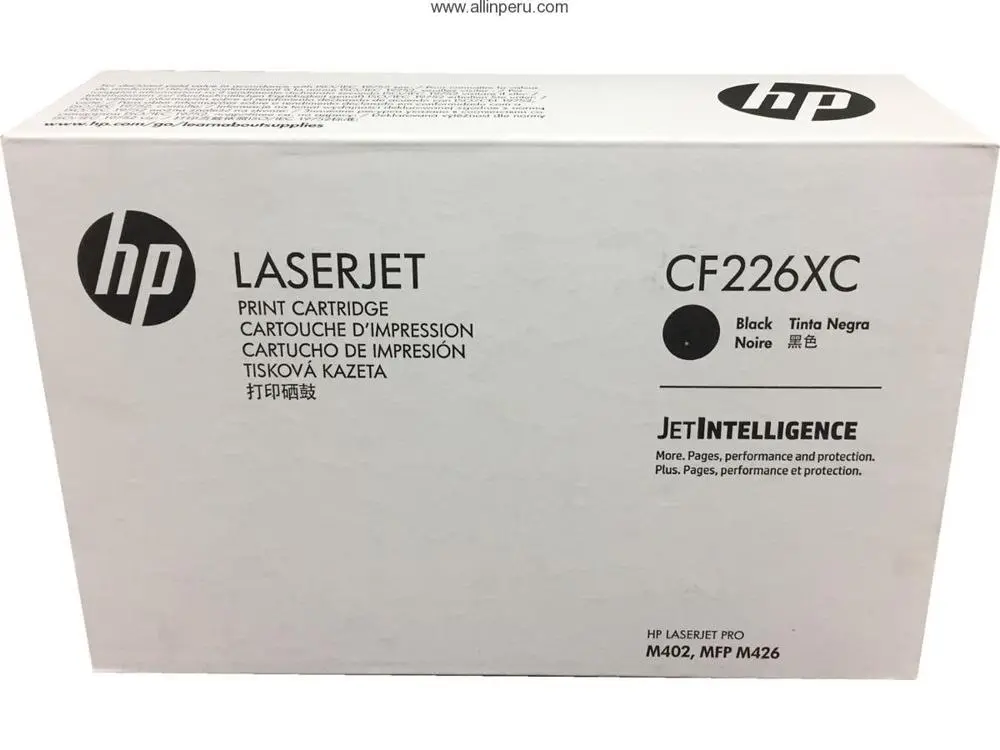 CF226XC Original Toner 26X HP LaserJet Pro M402, MFP M426 9,000 Páginas SKU: CF226XC
