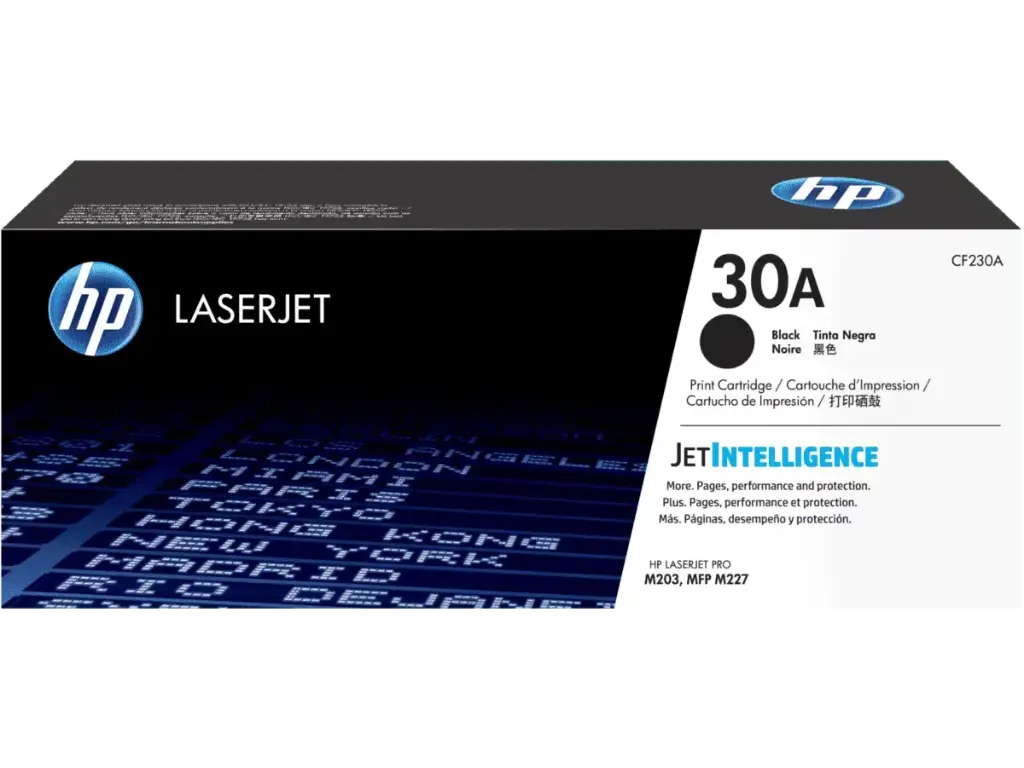 CF230A Original Toner 30A HP LaserJet Pro M203, Pro MFP M227, ULTRA M206, ULTRA MFP M230 1,600 Páginas SKU: CF230A