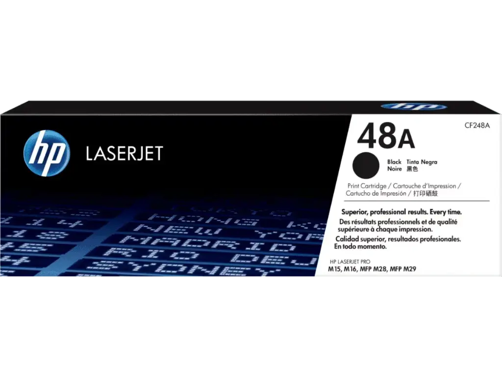 CF248A Original Toner 48A HP LaserJet Pro M15w, M15a, M16, MFP M28w/28a, MFP M29a, M29w  1,000 páginas SKU: CF248A