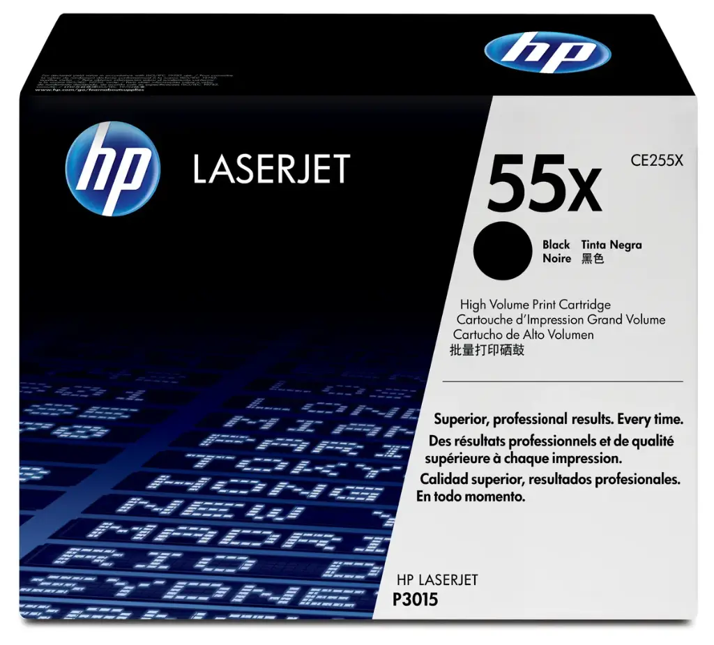 CE255X Original Toner HP 55X Alto Rendimiento Hp LaserJet P3015, M521, 500MFP, MFP M525, 12,500 Paginas SKU: CE255X