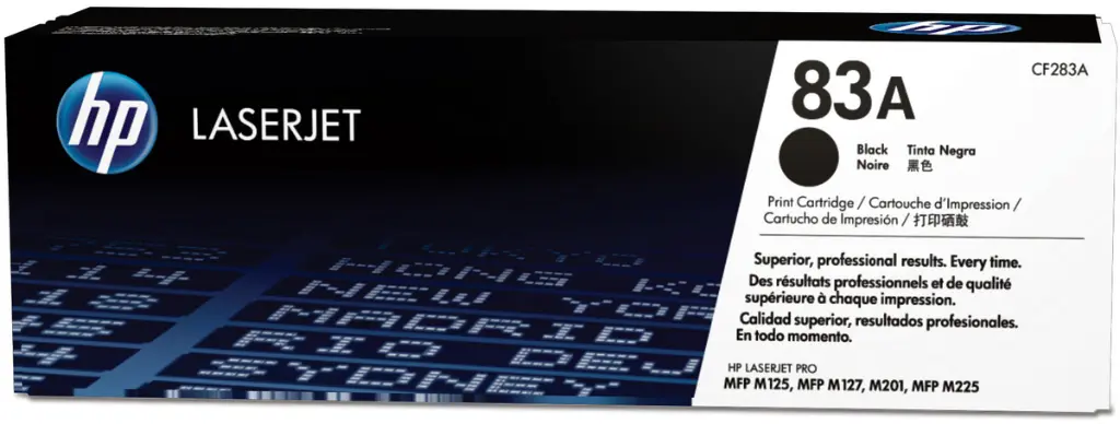 CF283A Original Toner 83A HP LaserJet Pro M201dw, M225dw, M125a, M127fn, M127fw 1,500 Paginas SKU: CF283A