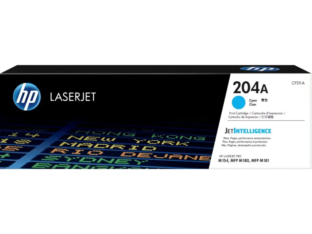 CF511A Cian Original Toner 204A HP LaserJet M154, MFP M180, MFP M181 900 Páginas SKU: CF511A