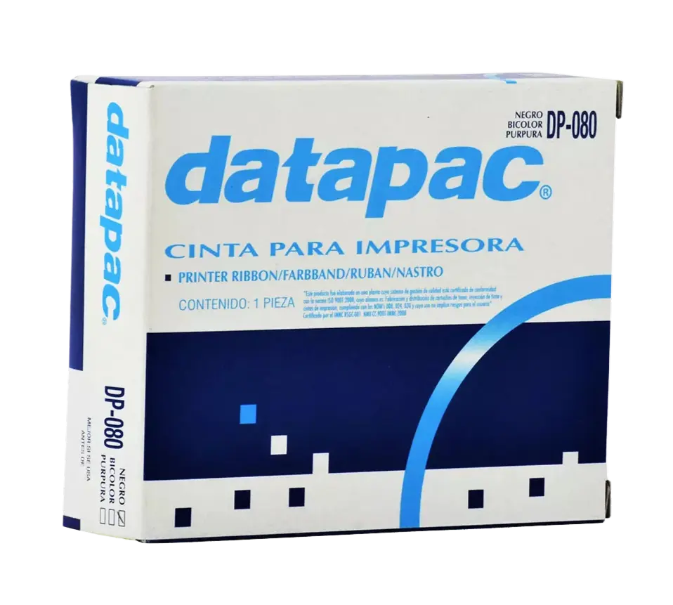 Cinta Datapac DP-080, DP080  ERC30, ERC-30, ERC34, ERC-34, ERC38, ERC-38 TM-U220A, TM-U200A, TM-U210A, TM-U230, TM-U325, TM-U370, TM-U375, TM-U300A (Similar ERC-38B) SKU: DP-080 