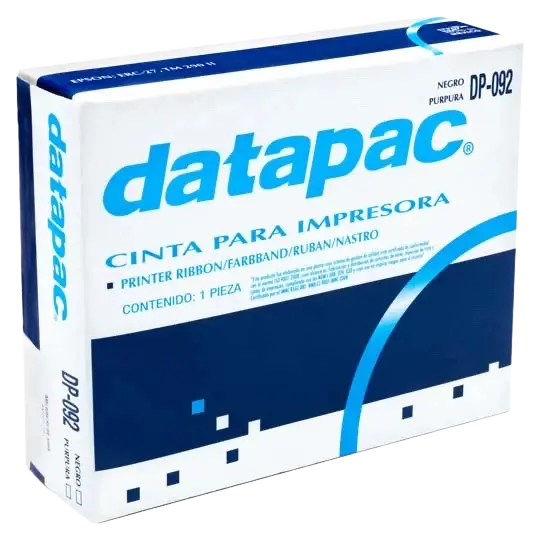 Cinta Datapac DP-092, DP092 Epson (Similar ERC-27) ERC27, Epson M 290, Epson M 290II, Epson TM 290, TM 295, Epson TM 290II, Fujitsu G 5800, Fujitsu G 5840, NCR 5100 SKU: DP-092