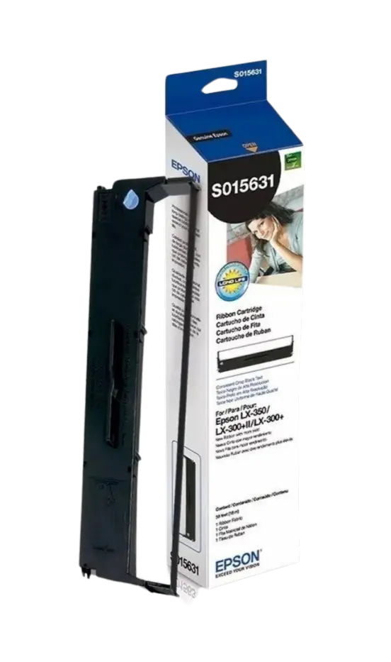 Cinta Original para Impresora Epson Matriz de Punto LX-300 / LX-300 II / LX-350/ FX-80/ FX-80+/ FX-86/ FX-86E/ FX-850/ FX-870/ MX-80/ RX-80/ JX-80/ LX-300+/ 800/ 810 APEX 80/ T-1000/ AP 2600/ FX-880 CN-2285 Similar DP-013, DP013 SKU: S015631