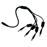 CONECTOR DE ENERGIA DAHUA/ TIPO PULPO/ 4 MACHOS 2.1MM/ NUCLEO DE FERRITA/ 1 HEMBRA