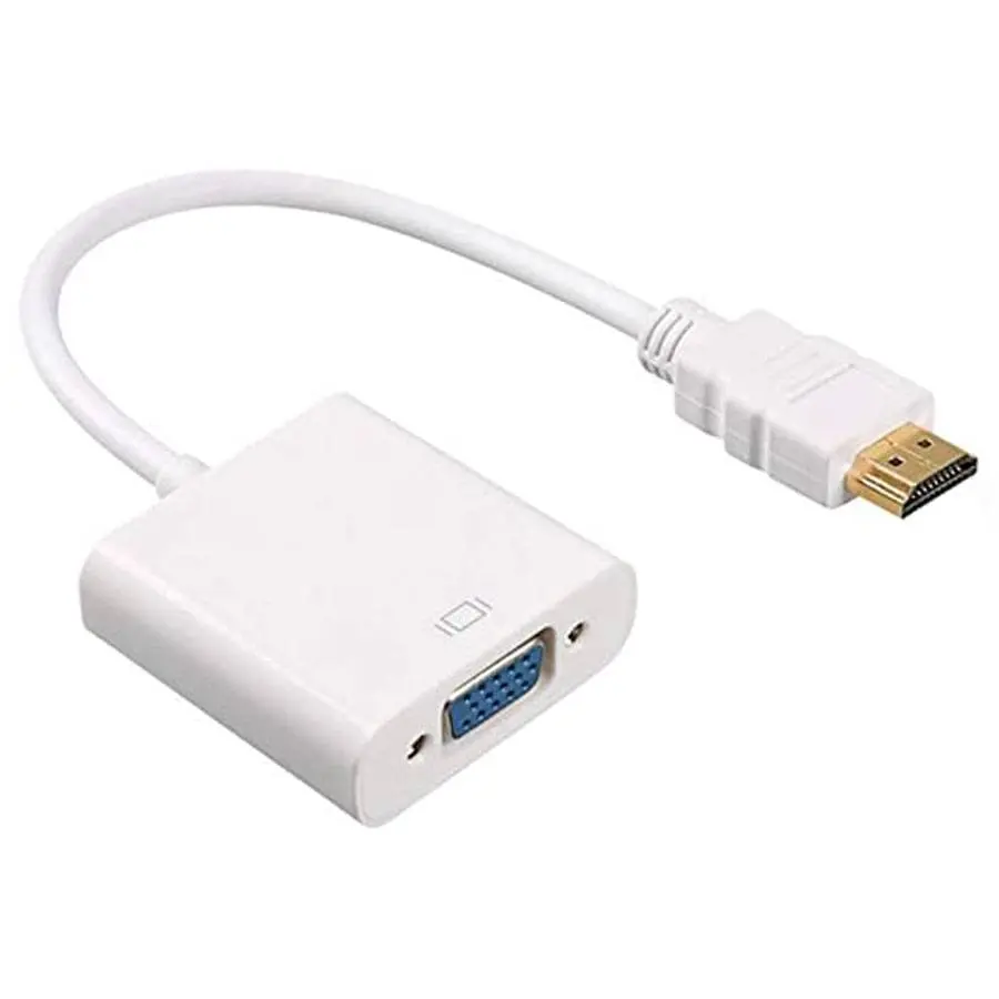 BRobotix Adaptador Convertidor HDMI Macho - VGA (D-Sub) Hembra, Blanco SKU: 110910