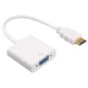 BRobotix Adaptador Convertidor HDMI Macho - VGA (D-Sub) Hembra, Blanco SKU: 110910