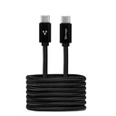 Cable de Carga Rápida Vorago de USB Tipo C a USB Tipo C, Largo de 1m, Color Negro SKU: CAB-124-BK