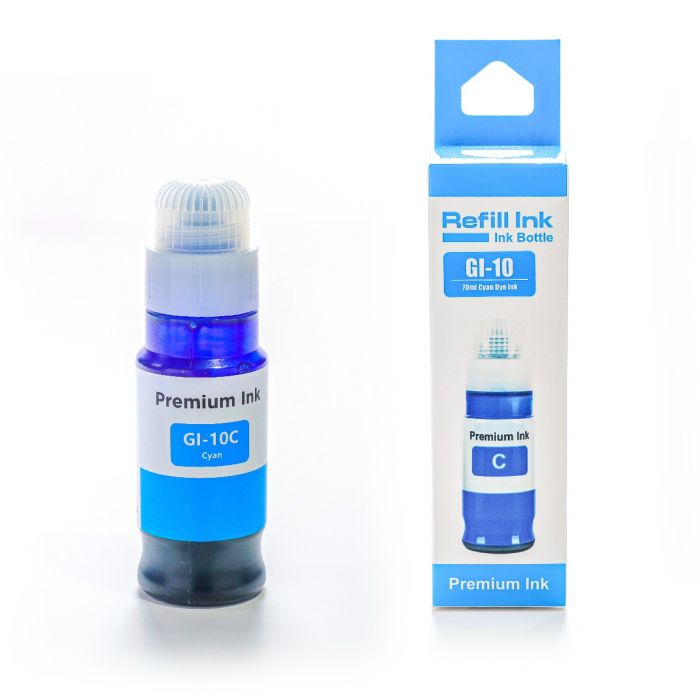Compatible GI-10C BOTELLA DE TINTA CYAN CANON  PIXMA G2010 G5010/ PIXMA G6010/ PIXMA G7010 70ML