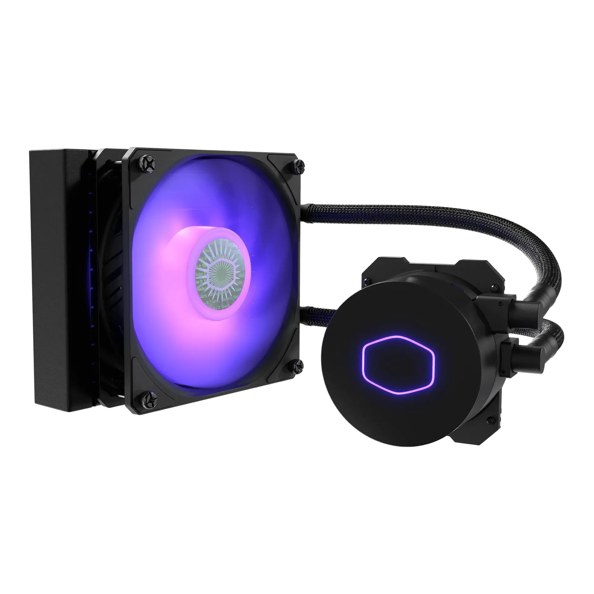 Cooler Master MasterLiquid ML120L V2 RGB Enfriamiento Liquido, 1x 120mm, 650 - 1800RPM, Socket S-1851, S-1700, S-1200, S-AM5, S-AM4 SKU: MLW-D12M-A18PC-R2