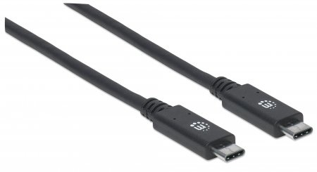 [355223] Manhattan Cable USB C Macho - USB C Macho, 1 Metro, Negro Tipo C SKU: 355223