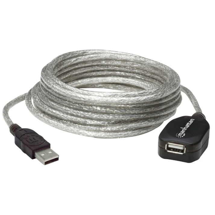 [519779] Manhattan Cable USB Macho - USB Hembra, 5 Metros, Plata CB-257 SKU: 519779