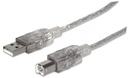 Manhattan Cable de Alta Velocidad USB 2.0, USB A Macho - USB B Macho, 3 Metros, Plata CB-223 SKU: 340458