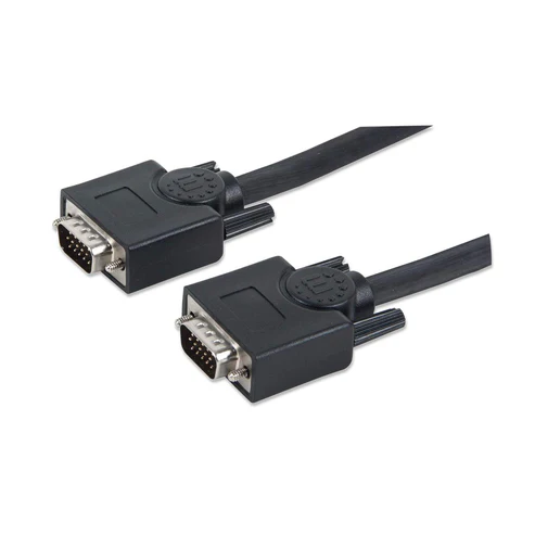 Manhattan Cable de Video para Monitor SVGA 8mm, VGA (D-Sub) Macho - VGA (D-Sub) Macho, 7.5 Metros, Negro SKU: 372978