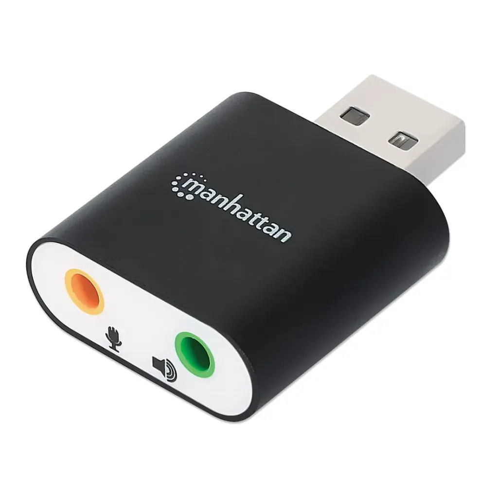 Manhattan Convertidor USB a Audio, Negro SKU: 152754