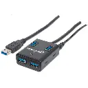 Manhattan Hub USB A 3.0 de Supervelocidad, 4 Puertos, 5000 Mbit/s, con Fuente AC-4576 SKU: 162302