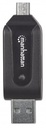 Manhattan Lector de Memoria 406215, MicroSD, USB/Micro-USB, 480 Mbit/s, Negro SKU: 406215